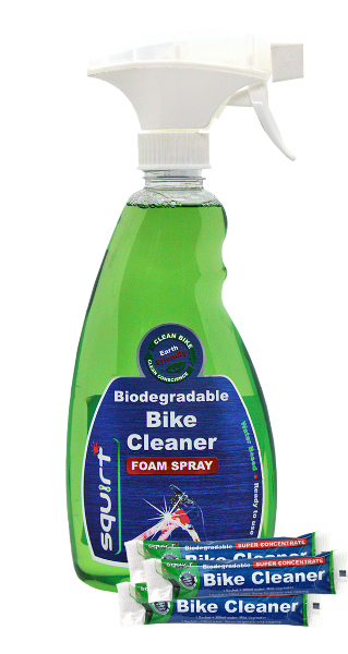 Squirt Bike Cleaner 750ml bottle with 3 Super Concentrate 30ml sachets