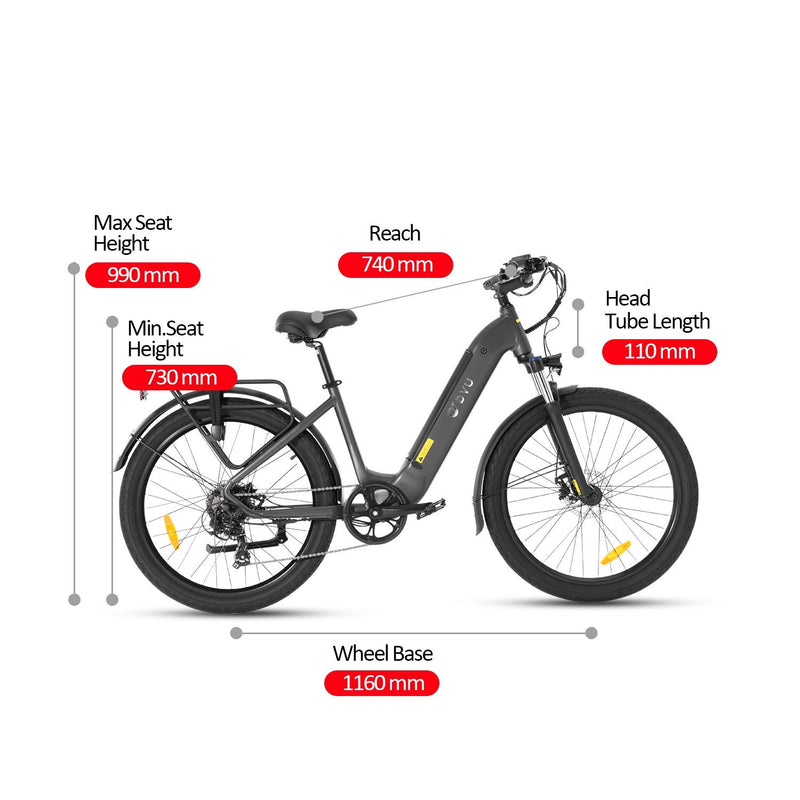 Load image into Gallery viewer, c1 electric bike dimensions
